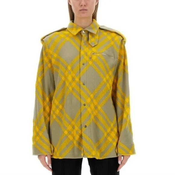 Burberry Check Plaid Pattern Wool Blend Jacket, Size 8 - Picture 6 of 16